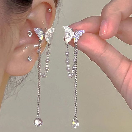 Ear Butterfly Faux Cuff Pearl FashionChic