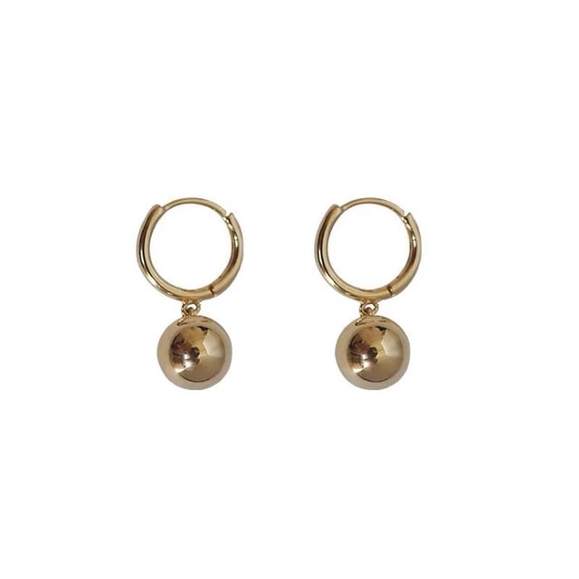 Huggie Drop Sterling 925 Ball Earring Silver FashionChic