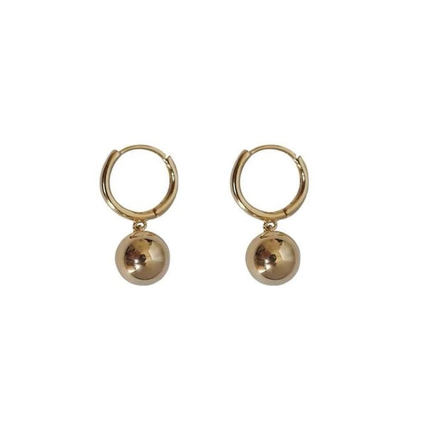 Huggie Drop Sterling 925 Ball Earring Silver FashionChic