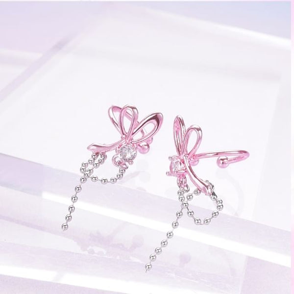 Rhinestone Earring Dangle Knot Alloy FashionChic