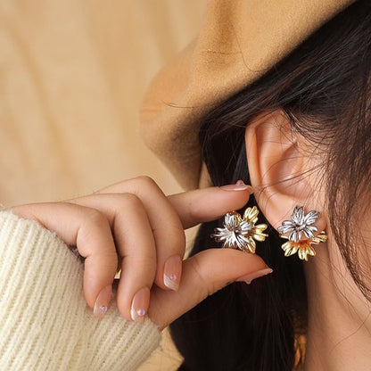 Ear Cuff Jacket Floral Alloy / FashionChic