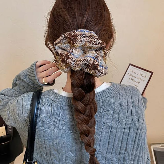 Plaid Hair Scrunchie FashionChic