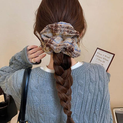 Plaid Hair Scrunchie FashionChic