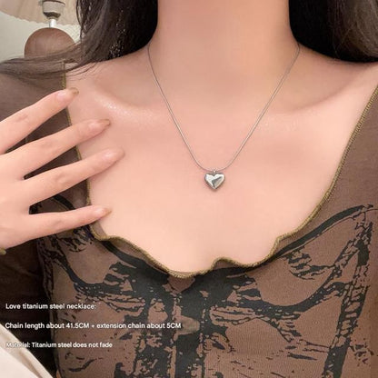 / Heart Braded Necklace Set Layered FashionChic