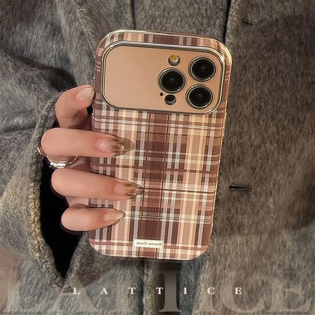/ Phone Set Case Plaid Strap FashionChic