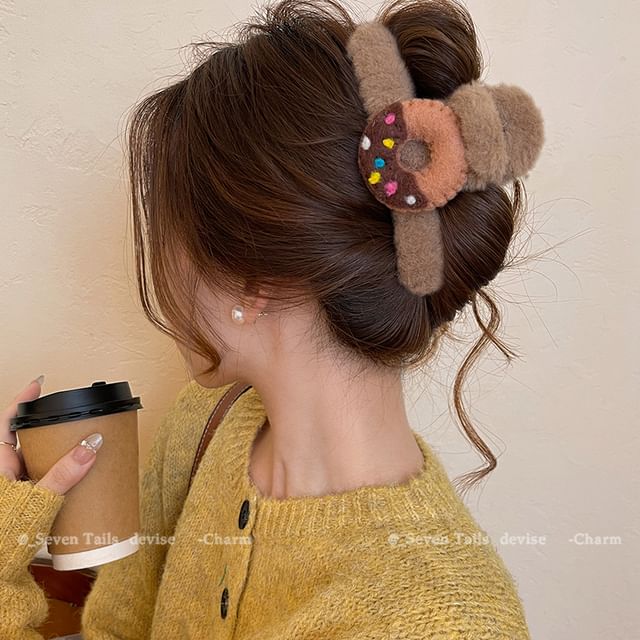 Acrylic Claw Hair Chenille Donut Clip FashionChic