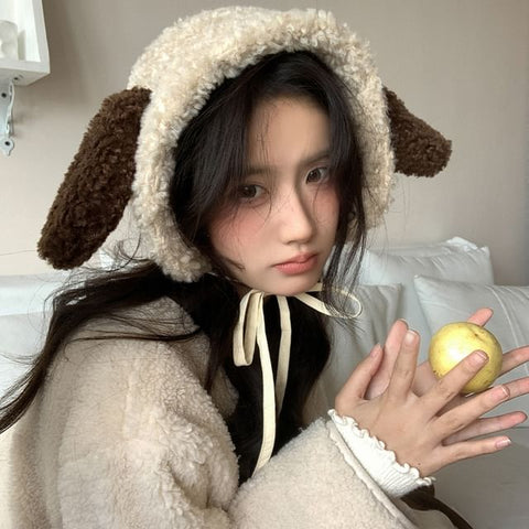 Dog Faux Trapper Hat Shearling Ear FashionChic