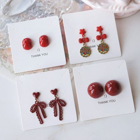 Ear Clip-On Bow Earring Stud Drop / Plain FashionChic