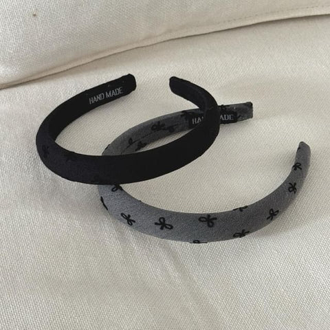 Bow Embroidered Fabric Headband FashionChic
