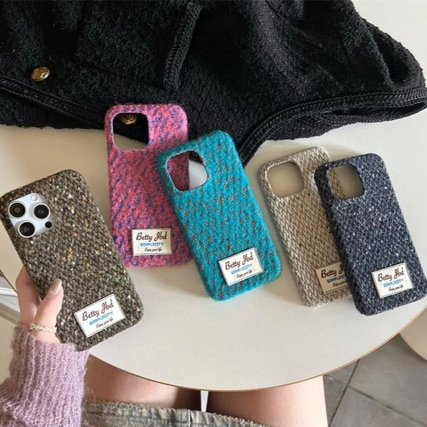 Applique Case Melange Lettering Phone FashionChic