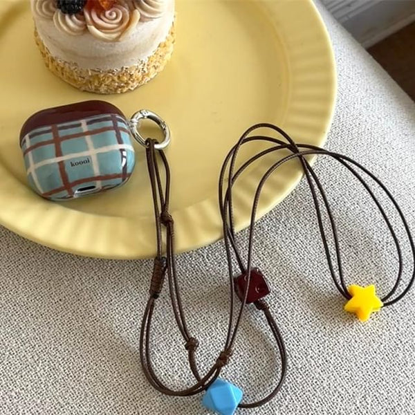 Plaid Skin Case Dog Pro AirPods / Earphone Charm Lanyard FashionChic