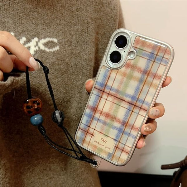 Phone Set Plaid Case Strap / FashionChic