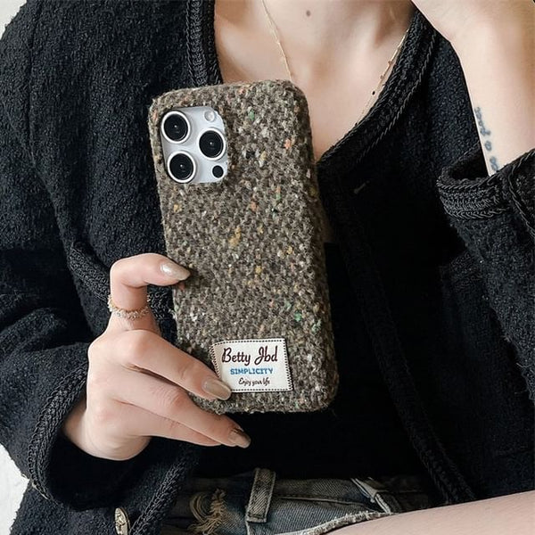Applique Case Melange Lettering Phone FashionChic