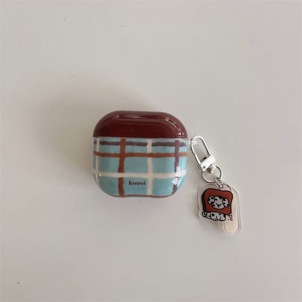 Plaid Skin Case Dog Pro AirPods / Earphone Charm Lanyard FashionChic