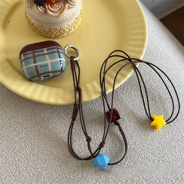 Plaid Skin Case Dog Pro AirPods / Earphone Charm Lanyard FashionChic