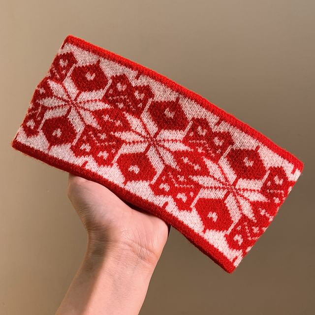 Patterned Knitted Headband FashionChic