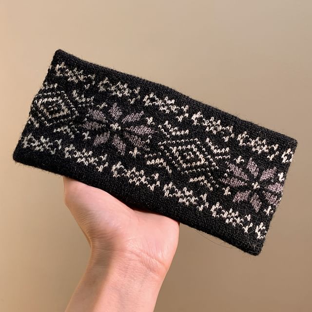 Patterned Knitted Headband FashionChic