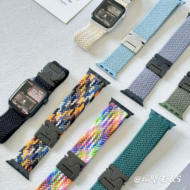 Buckled Watch Braided Apple Band FashionChic