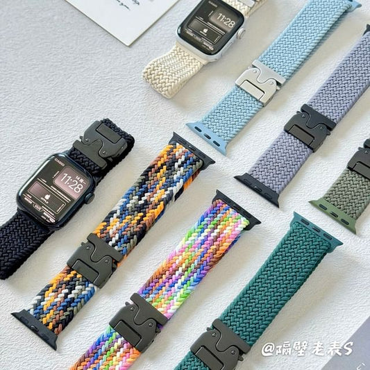 Buckled Watch Braided Apple Band FashionChic