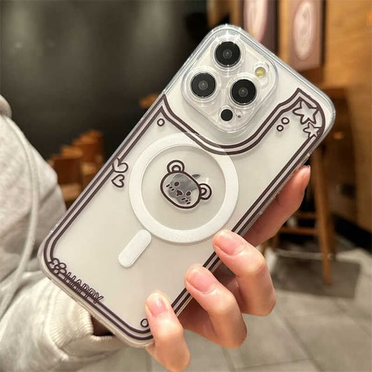 Case with MagSafe) Phone Magnetic Bear (Compatible FashionChic