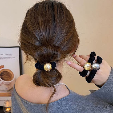 Tie Velvet Bead Hair FashionChic