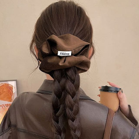 Label Scrunchie Lettering FashionChic