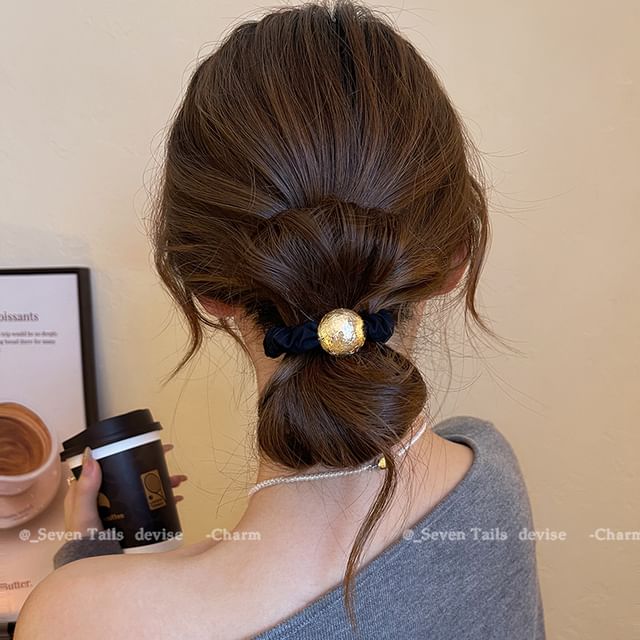 Tie Velvet Bead Hair FashionChic