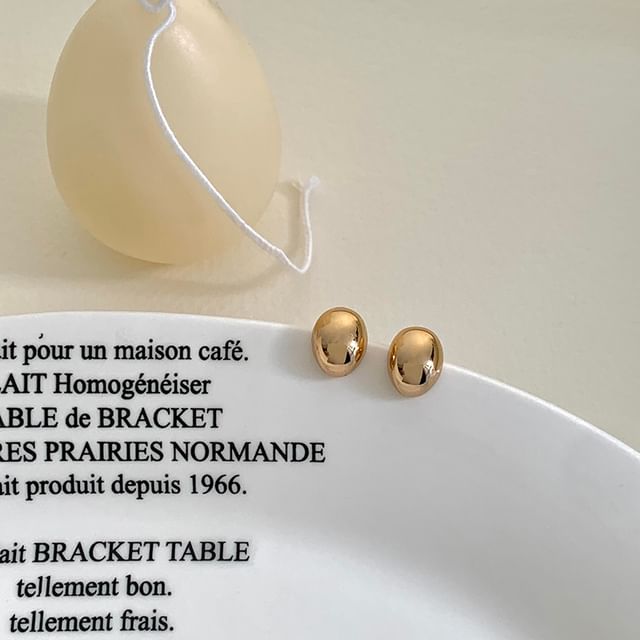 Alloy Polished Stud Earring FashionChic