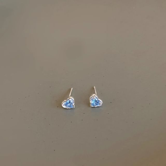 Earring Stud Rhinestone Heart Alloy FashionChic