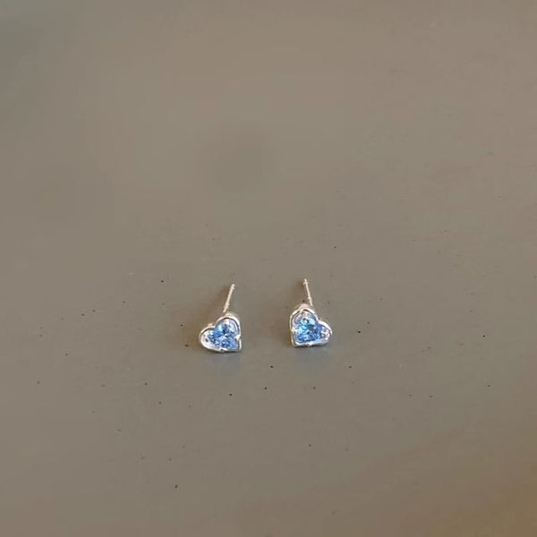 Earring Stud Rhinestone Heart Alloy FashionChic