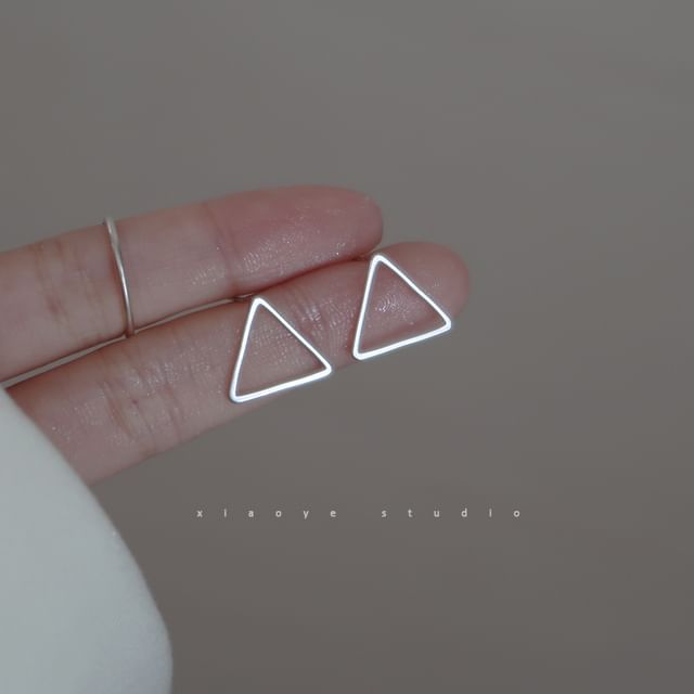 Triangle Earring Stud S925 Sterling Silver FashionChic
