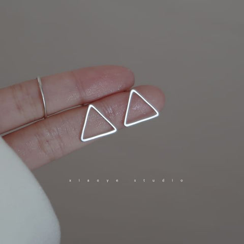 Triangle Earring Stud S925 Sterling Silver FashionChic