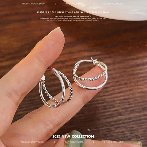 Alloy Earring Layered Hoop FashionChic