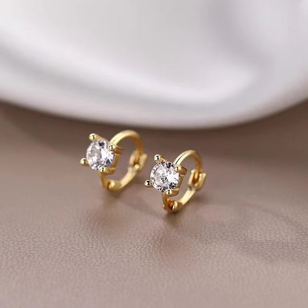 Huggie Rhinestone Earring Alloy FashionChic