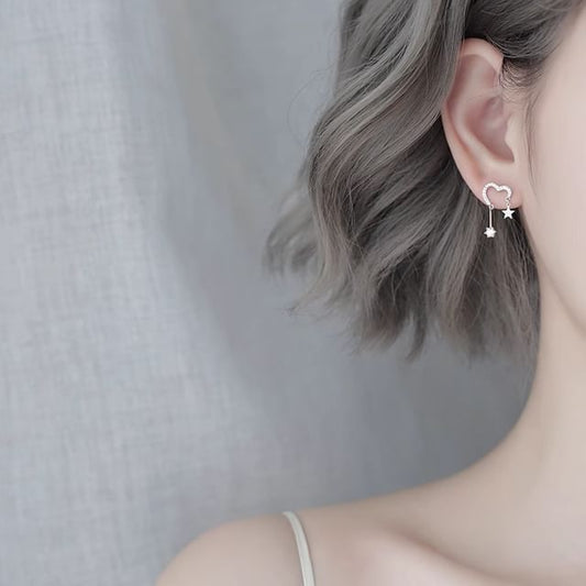 Alloy Star Earring Drop Heart FashionChic