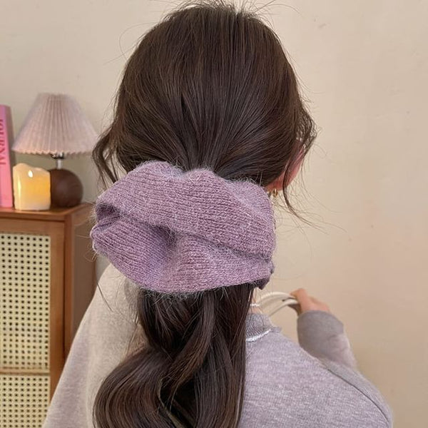 Knit Scrunchie Plain FashionChic