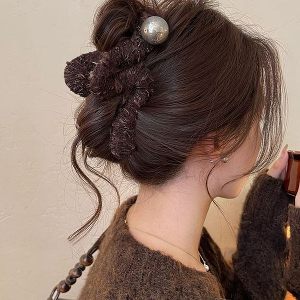 Claw Hair Faux Pearl Yarn FashionChic