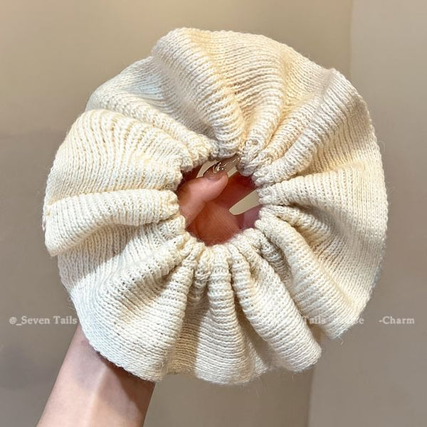 Knit Scrunchie Plain FashionChic