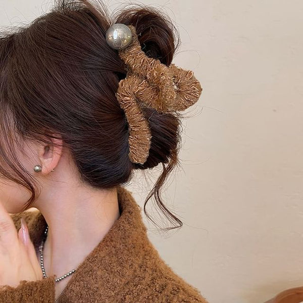 Claw Hair Faux Pearl Yarn FashionChic