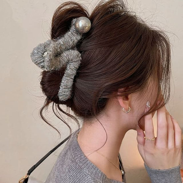 Claw Hair Faux Pearl Yarn FashionChic