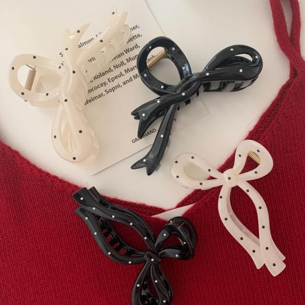 Claw Dot Hair Polka Bow FashionChic