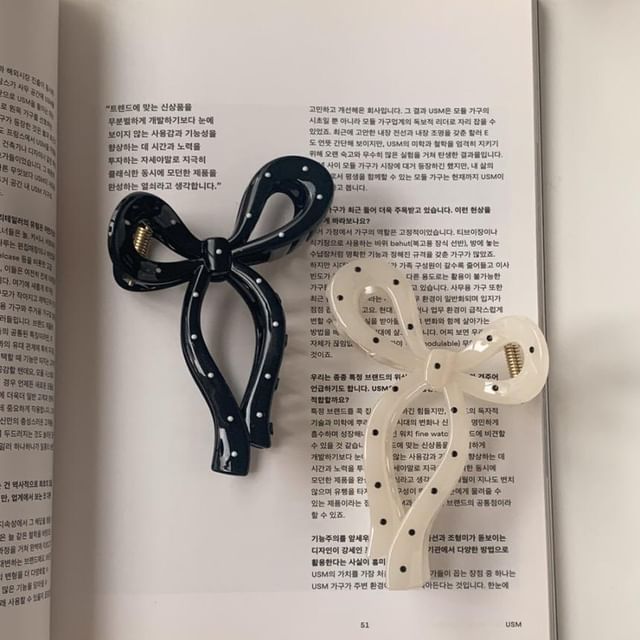 Claw Dot Hair Polka Bow FashionChic