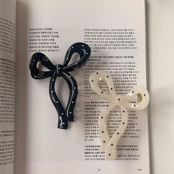 Claw Dot Hair Polka Bow FashionChic