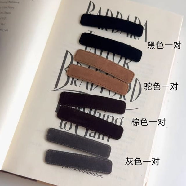 Velvet Hair Plain Clip FashionChic