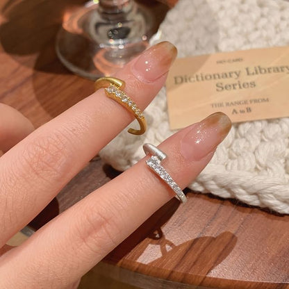 Rhinestone Alloy / Set Open Ring FashionChic