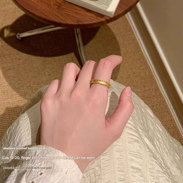 Brushed Alloy / Open Ring Set Rhinestone FashionChic