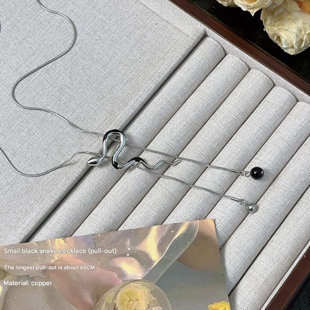 Lariat Pendant Necklace Snake Alloy FashionChic