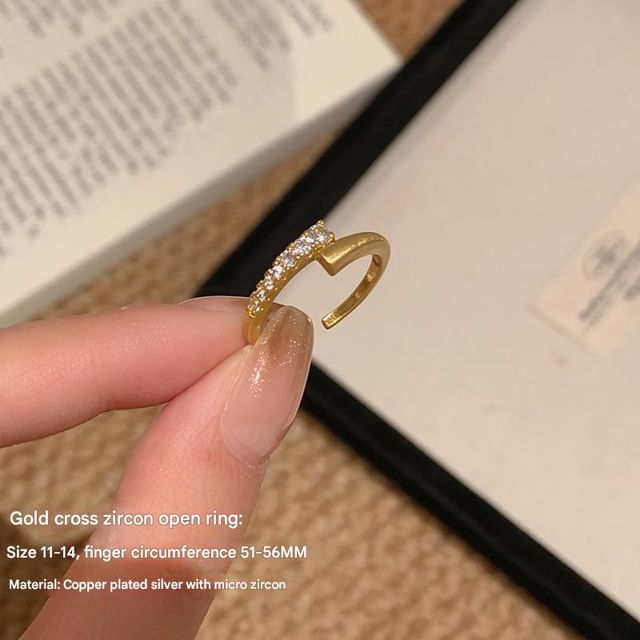 Rhinestone Alloy / Set Open Ring FashionChic