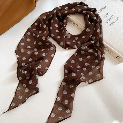 Scarf Narrow Dot Polka FashionChic