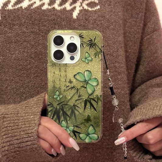 Case Set Bamboo Phone Butterfly Charm / FashionChic